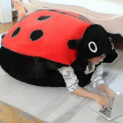 Sittsäckar>100 cm Bärbar Insekt Plyschleksaker Nyckelpiga Fylld Kudde Rolig Fest Cosplay Docka Fylld Mjuk Plysch Sovkudde Barnpresenter-Perfet 100cm