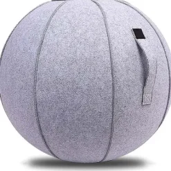Kontorsmöbler>65 cm Sittboll för Kontor, Sovsal och Hem, Pilatesboll med Överdrag, Lättviktig, Självstående, Ergonomisk, Hållningsaktiverande Träning