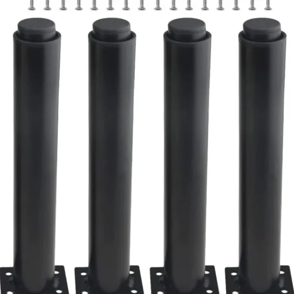 Småbord>(25-42 cm, svart) Set med 4 robusta justerbara möbelben i metall-FF-