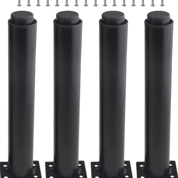 Balkongmöbler>(25-42 cm, svart) Set med 4 robusta, justerbara möbelben i metall