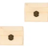 Kistor & Koffertar>2 Craft Box Armband, gångjärnständer, ädelstenar/faux trä/åldrad pärla, medium resväska lås, vintage brännare klocka
