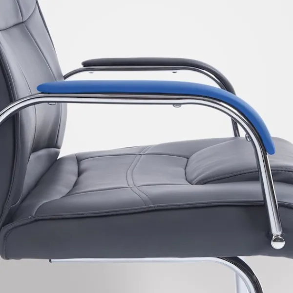 BellaFurn Kontorsmöbler>2 -del Set XXL -släbåtar - Konstgjord läderklädsel - Hög sittplatskomfort och hållbar design | Färg: Grå