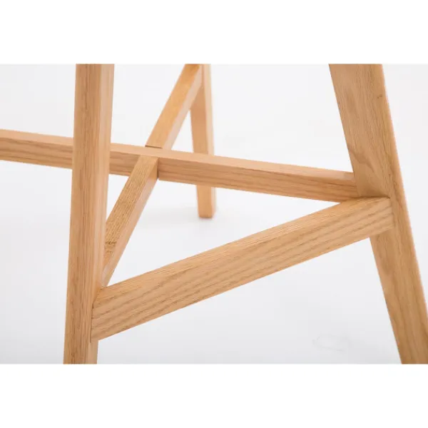 BellaFurn Stolar>2 -deluppsättning av barstolar - Pallar - Hög sittande komfort, robust modern design | Färg: Vit | Klädfärg: Naturen