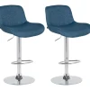 BellaFurn Stolar>2 -deluppsättning av barstolar - stångstolar - justerbar höjd och 360 ° rotation