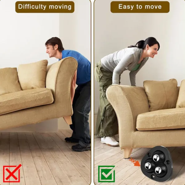 Småbord>20 Pieces Small Furniture Casters, Self Adhesive Swivel Wheels, Mini Transfer Wheels 360 Degree Furniture