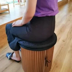 Sittpuffar>360° Roterande Sittdyna, 40 cm Sittdyna för Bil, Vridbar Sittdyna för Äldre, för Hem, Kontorsstolar Röd[D]-XS7- Brun