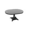 Tusent Soffbord>948 Soffbord pelare svart oval skiva