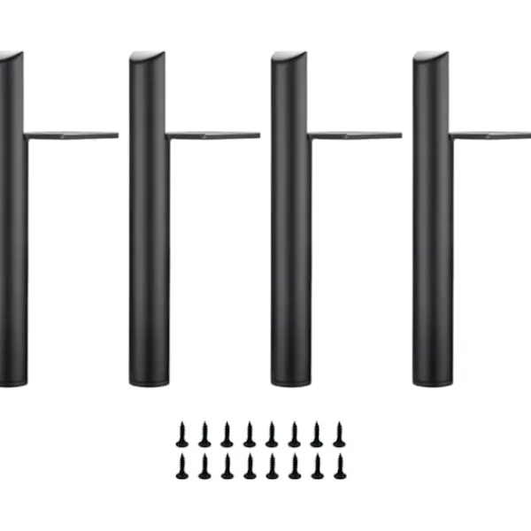 Småbord>4 st 20 cm möbelben, svart metall bordsben, DIY möbelben, med skruvar