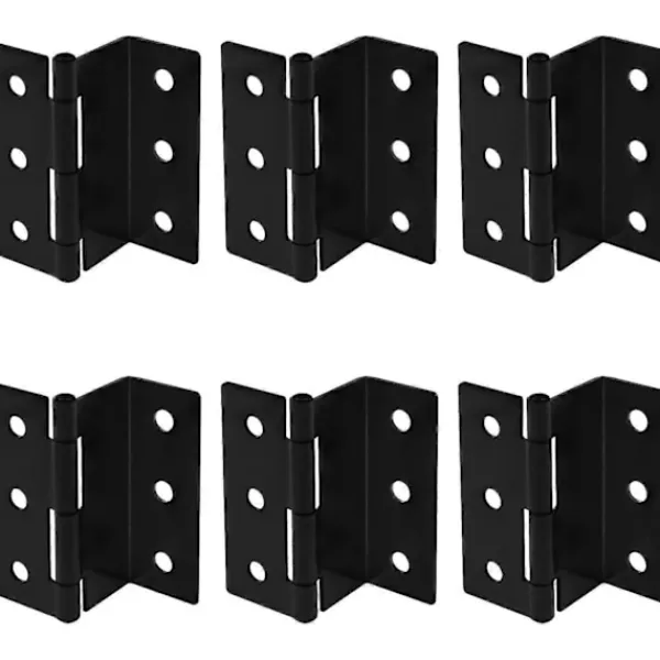 Kistor & Koffertar>6 st 76 mm Långa Halva Yta gångjärn, Bagageutrymmes gångjärn, Dörrförskjutnings gångjärn, 1,8 mm Tjocklek, Retro Tri-Fold Semi-Svartutbländning Ståljalusi gångjärn | Fyndiq