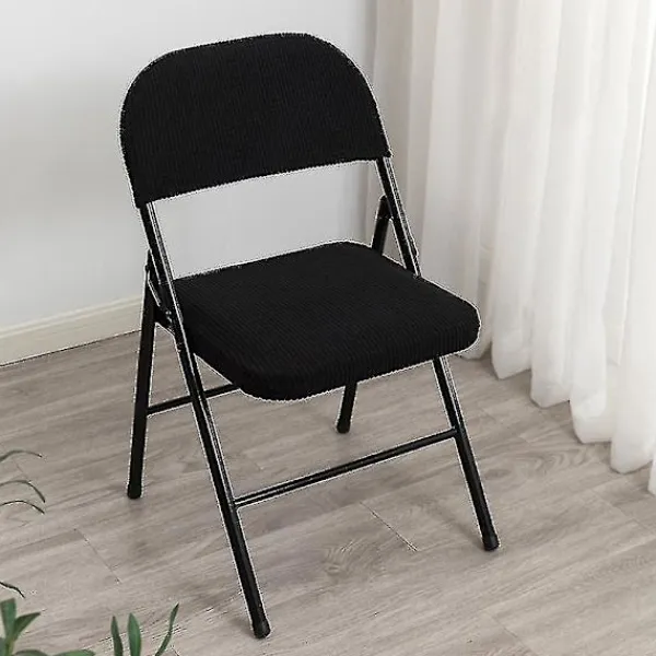 Stolar>4 st Fällbara Stolsöverdrag med Delad Sits för Fest Bröllop Hem -ys black