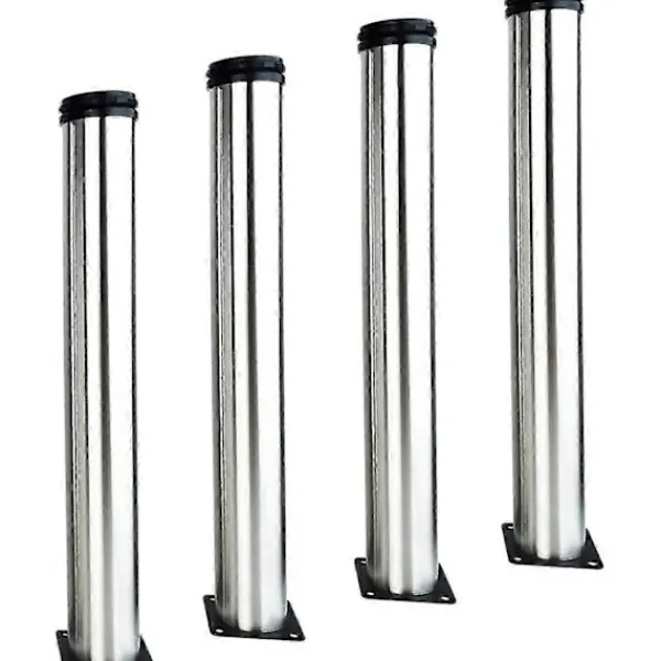 Matbord>4 st Höjd Möbelben Rostfritt Stål Köksfötter Runda Justerbara Skåpsben Bordsben Justerbar Höjd 150MM{KDO}