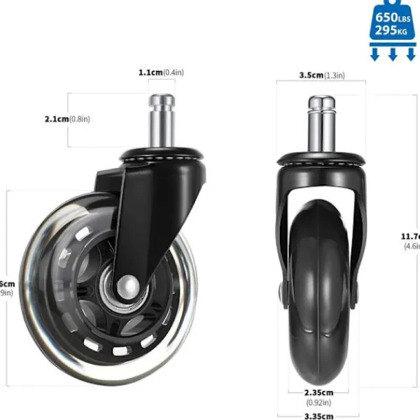 OCEAN Kontorsmöbler>5 st Kontorsstols Hjul Diameter 75mm Universal Swivel Hjul