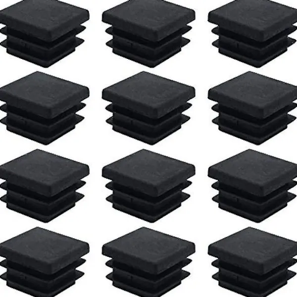 Stolar>40 st Möbel Kvadratiska Ändkåpor Plast Kvadratrör Plugg 20mm X 20mm Rörpluggar Halkskydd Matt Svart Rektangulär Ändkåpa Insättningspluggar Rörskydd Fo | Fyndiq