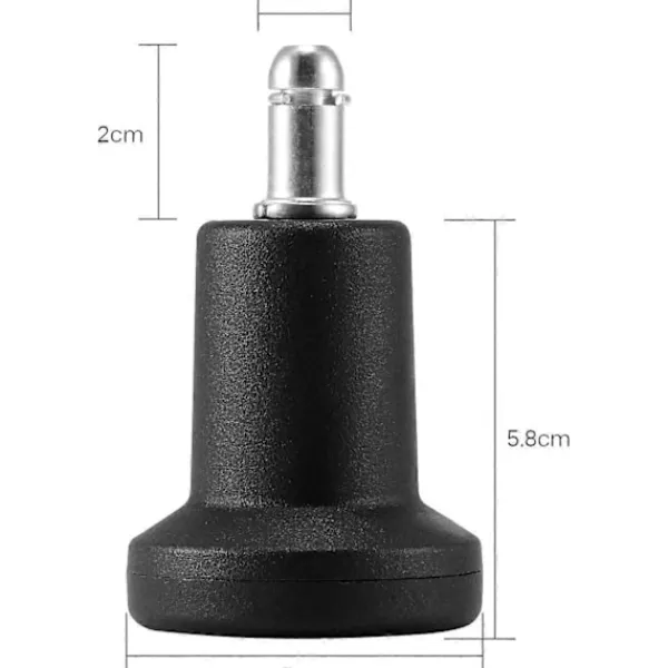 BEBETTER Kontorsmöbler>5 st Möbelben Lyftare, 5,8 cm Stationära Glidfötter Hög Profil Klockpall med 5 Separata Svampplattor för Kontors Snurrstols Tillbehör