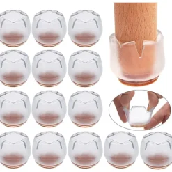 Stolar>16 st möbelskydd 22-26mm möbelglidare runda fyrkantiga silic