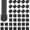 Stolar>40 st 14mm Runda Golvskydd PVC Möbelbenskydd Ändstycken för Bord/Stol