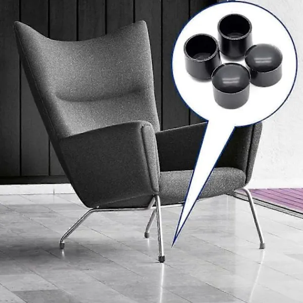 Stolar>40 st 14mm Runda Golvskydd PVC Möbelbenskydd Ändstycken för Bord/Stol