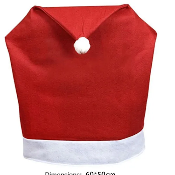 Stolar>1-10 st Non-woven cover Juldekoration för hemmabord Middag Stol Ryggdekor Nyår Festtillbehör Xmas Navidad 8PCS