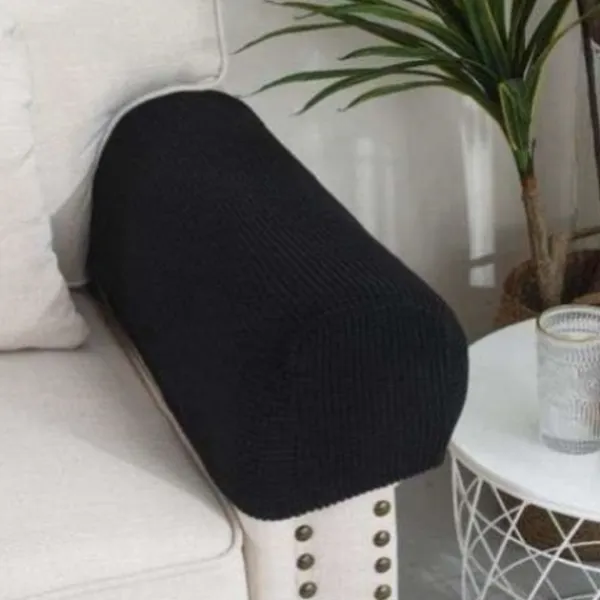 Stolar>2 st Stretch soffarmstöd Full wrap soffskydd (svart)
