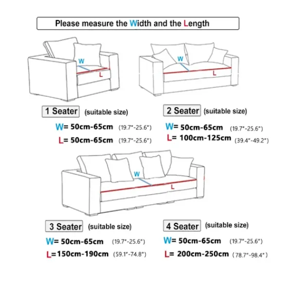 Soffor>1 ST Stretch-säteöverdrag för vardagsrumsunderlag Skyddsskydd Elastiskt printed cover Universal för alla årstider sanjiaoxing L-form