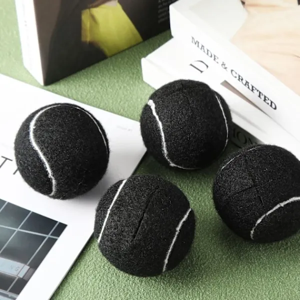 Stolar>4 st Tennisbollar Bulk för Möbelben Tennisboll Stolsbensskydd för Golvskydd Boll Skrivbordsbensskydd (Svart)
