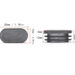 Stolar>100 Stycken 15x30mm Plaständlock, för Möbelben Rör Ovala Ändlock, för Plaststolsben Stopp, för Oval Rör_Bra saker