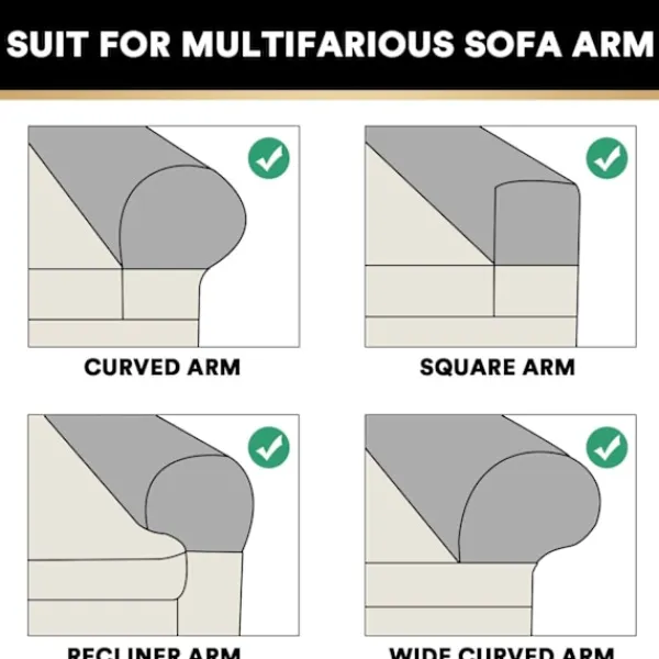 Soffor>2 Tjocka Sammetsstretch Armstödsöverdrag för Stolar och Soffor