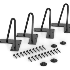 9054726961955 Småbord>4 tum/10 cm hårnålsben 4 st solida bordsben för möbelben med skyddsfötter, soffbordsben, stolsben, skåp, soffa