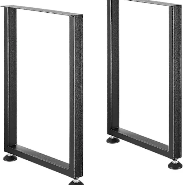Matbord>28 tum justerbara möbelben, bordsben set om 2 för DIY, maxlast 454 kg, svart