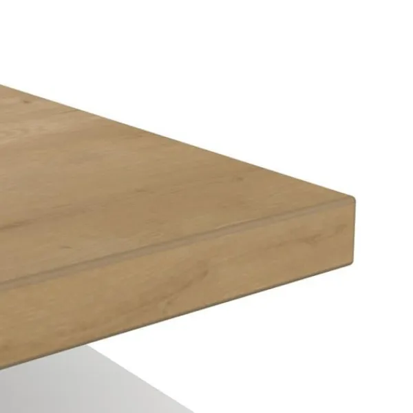 DEMEYERE Soffbord>ACCESS rektangulärt soffbord - 3 nischer - Hamilton ek och vit dekor - L 91,8 x D 50 x H 36 cm -
