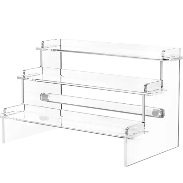 Hyllor>Akryl Displayställ Hylla 3 Våningar Stegsförvaring Rack för Cupcake Smycken Parfymer Organizer Display Hylla Ställ