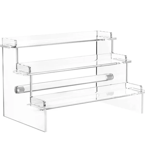 Hyllor>Akryl Displayställ Hylla 3 Våningar Stegsförvaring Rack för Cupcake Smycken Parfymer Organizer Display Hylla Ställ