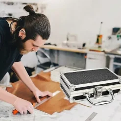 Kistor & Koffertar>Aluminiumlåda Tillbehör Förvaringslåda Praktisk Aluminiumväska Bärbar Handtag Liten Till