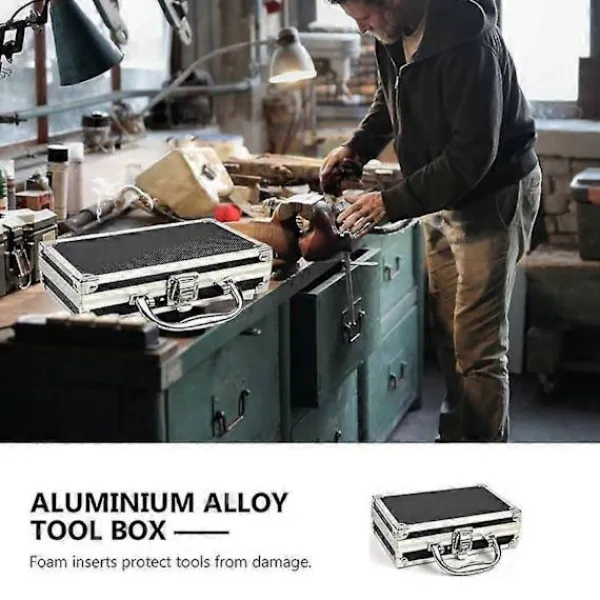 Kistor & Koffertar>Aluminiumlåda Tillbehör Förvaringslåda Praktisk Aluminiumväska Bärbar Handtag Liten Till_max