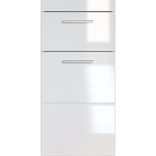 TRENDTEAM Byråer>AMANDA badrumsbasenhet - 1 dörr + 1 låda - Blank vit - L37 x D31 x H79 cm