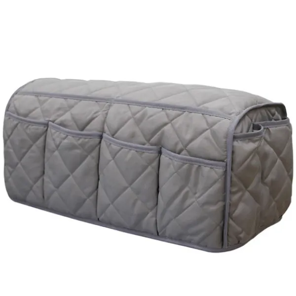 Soffor>Anti-slip armstödsskydd med 8 fickor för soffa, fåtölj Caddy & Organizer för fjärrkontroll armskydd för husdjur, grå
