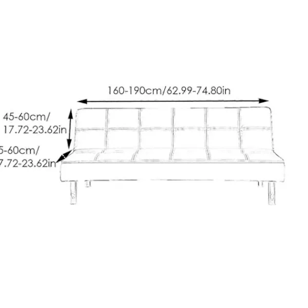 Soffor>Armlöst sofföverdrag stretch 2-sits 3-sits armlös bäddsoffa