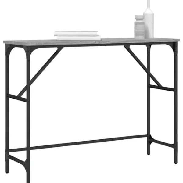 vidaXL Småbord>Avlastningsbord grå sonoma 100x32x75 cm konstruerat trä