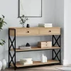 vidaXL Småbord>Avlastningsbord sonoma-ek 100x28x75 cm konstruerat trä