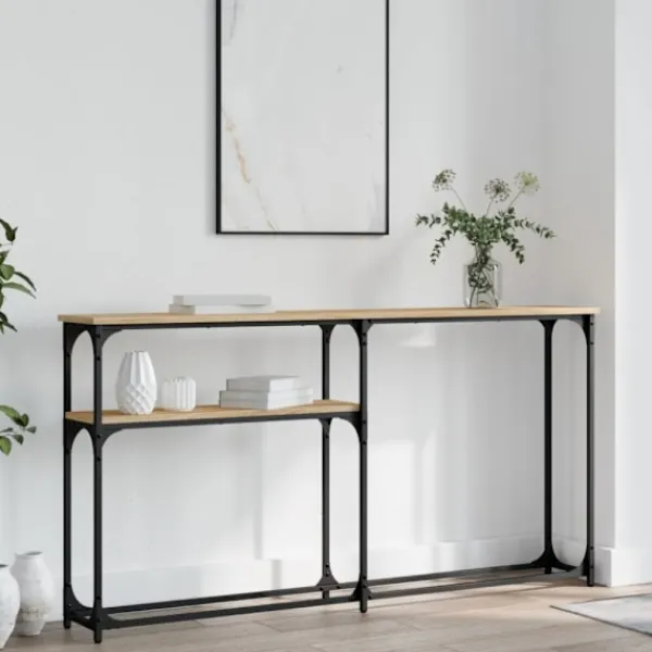 vidaXL Småbord>Avlastningsbord sonoma-ek 145x22,5x75 cm konstruerat trä