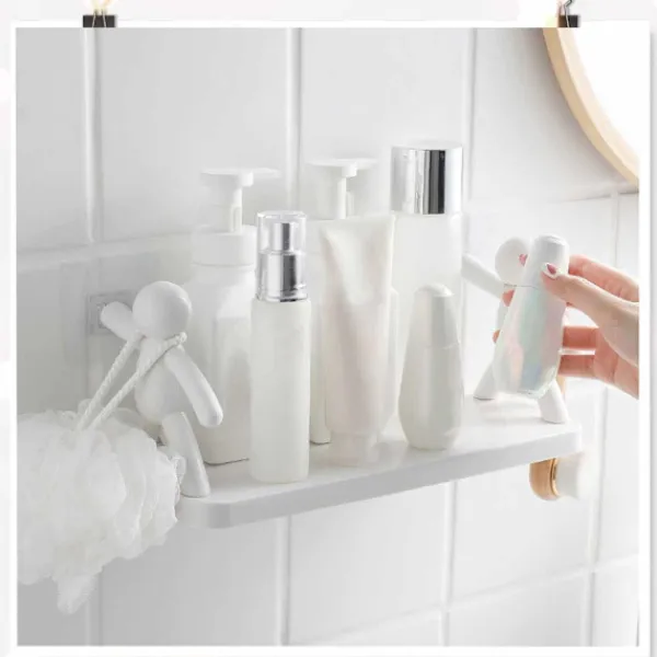 Hyllor>Badrum Flytande Plast Vägghylla - Makeup Förvaring Kryddor Orga