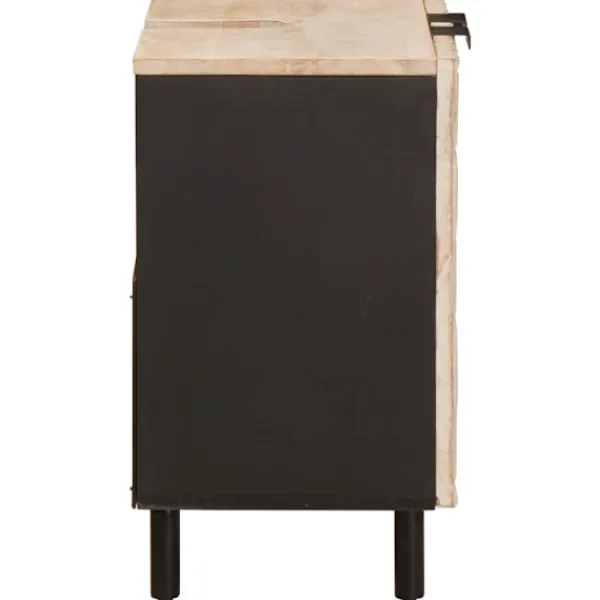 vidaXL Skåp>Badrumsskåp med handfat Vit 62 x 33 x 58 cm Massivt mangoträ