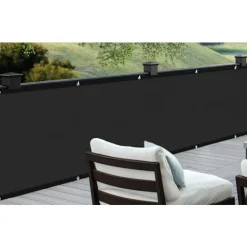 Balkongmöbler>Balkong Sekretesskydd Vind- och UV-skydd, 90 x 300 cm, svart