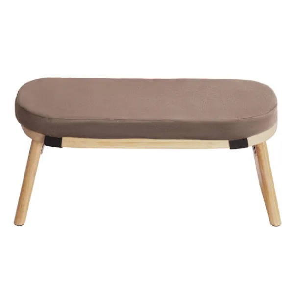 OEM Pallar>Bambu Knäande Meditationspall, Mjuk Sammetkudde, Fällbar Design,Kaffe