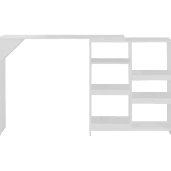 vidaXL Matbord>Barbord med flyttbar hylla vit 138x39x110 cm