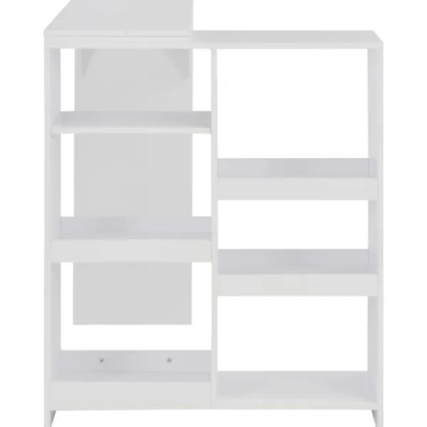 vidaXL Matbord>Barbord med flyttbar hylla vit 138x39x110 cm