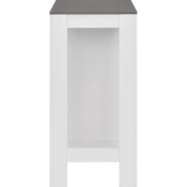 vidaXL Matbord>Barbord med hylla vit 110x50x103 cm