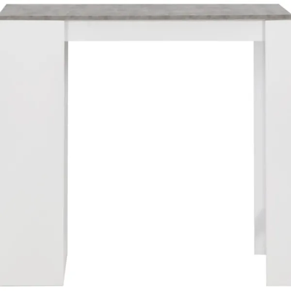 vidaXL Småbord>Barbord med hylla vit 110x50x103 cm