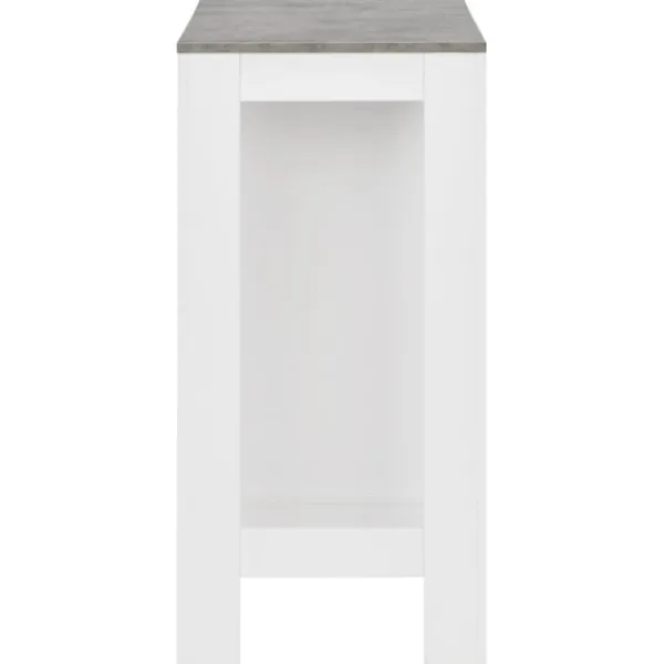 vidaXL Småbord>Barbord med hylla vit 110x50x103 cm