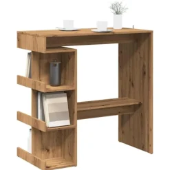 vidaXL Matbord>Barbord med hyllor artisan ek 100x48x101,5 cm